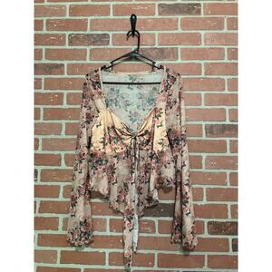 Shein Long Sleeve Floral Top - 2XL